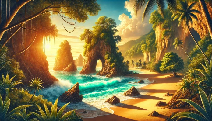 pantai goa langir sawarna