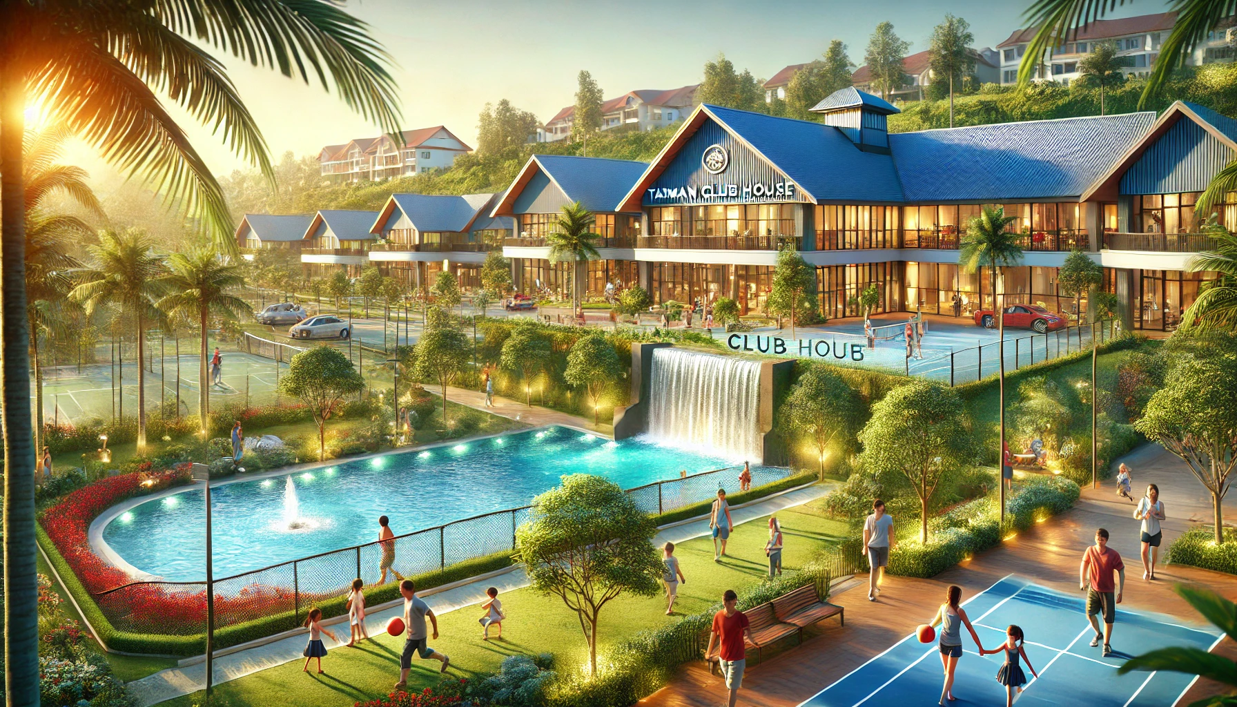 waterfall club house taman permata cikunir