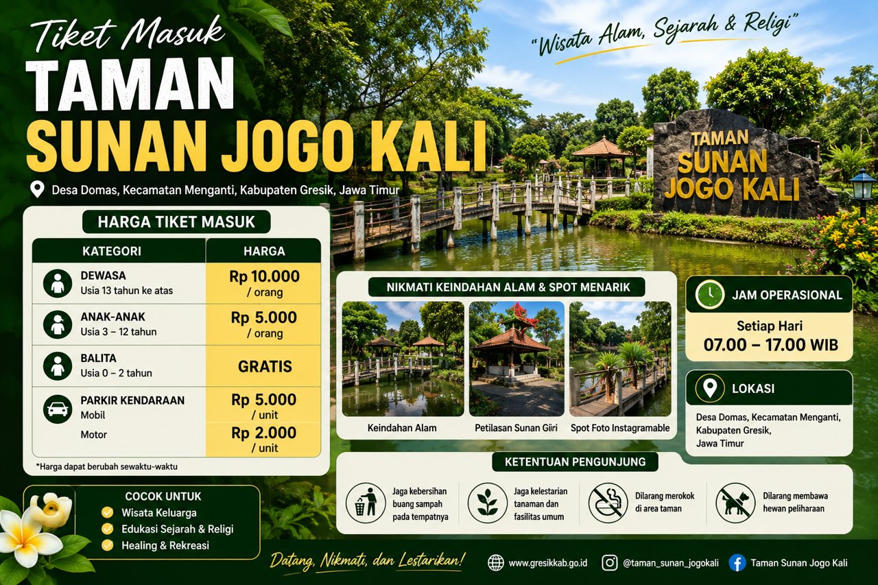 Tiket Masuk Taman Sunan Jogo Kali