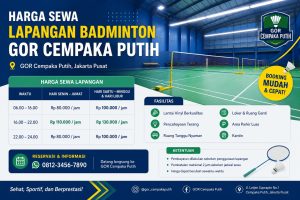 Harga Sewa Lapangan Badminton Gor Cempaka Putih Favorit