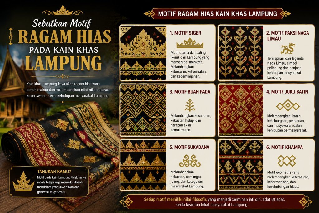 Sebutkan Motif Ragam Hias Pada Kain Khas Lampung