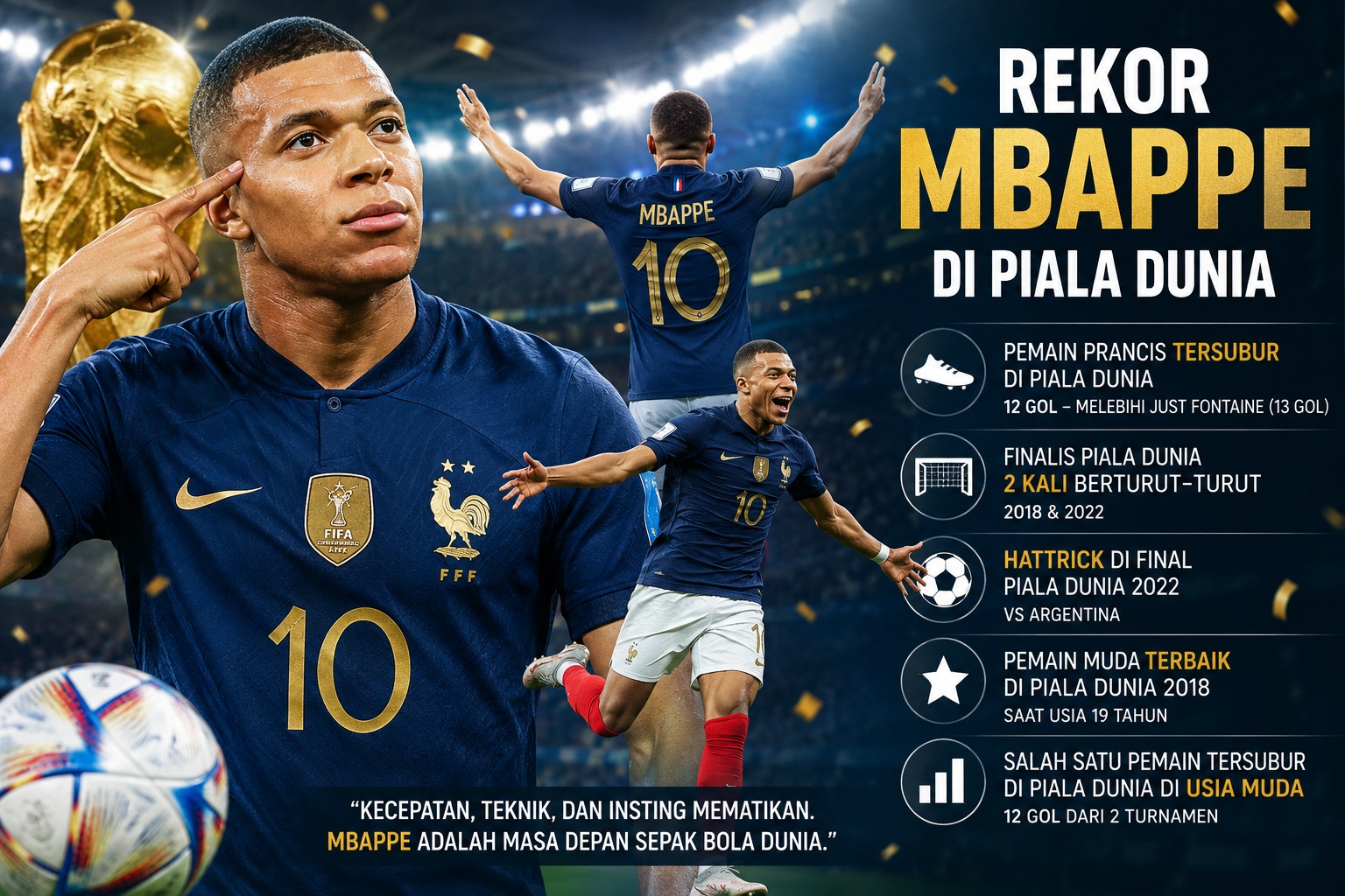 Rekor Mbappe Piala Dunia