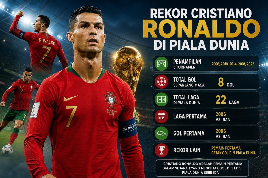 Rekor Ronaldo di Piala Dunia Jadi Perhatian Penggemar