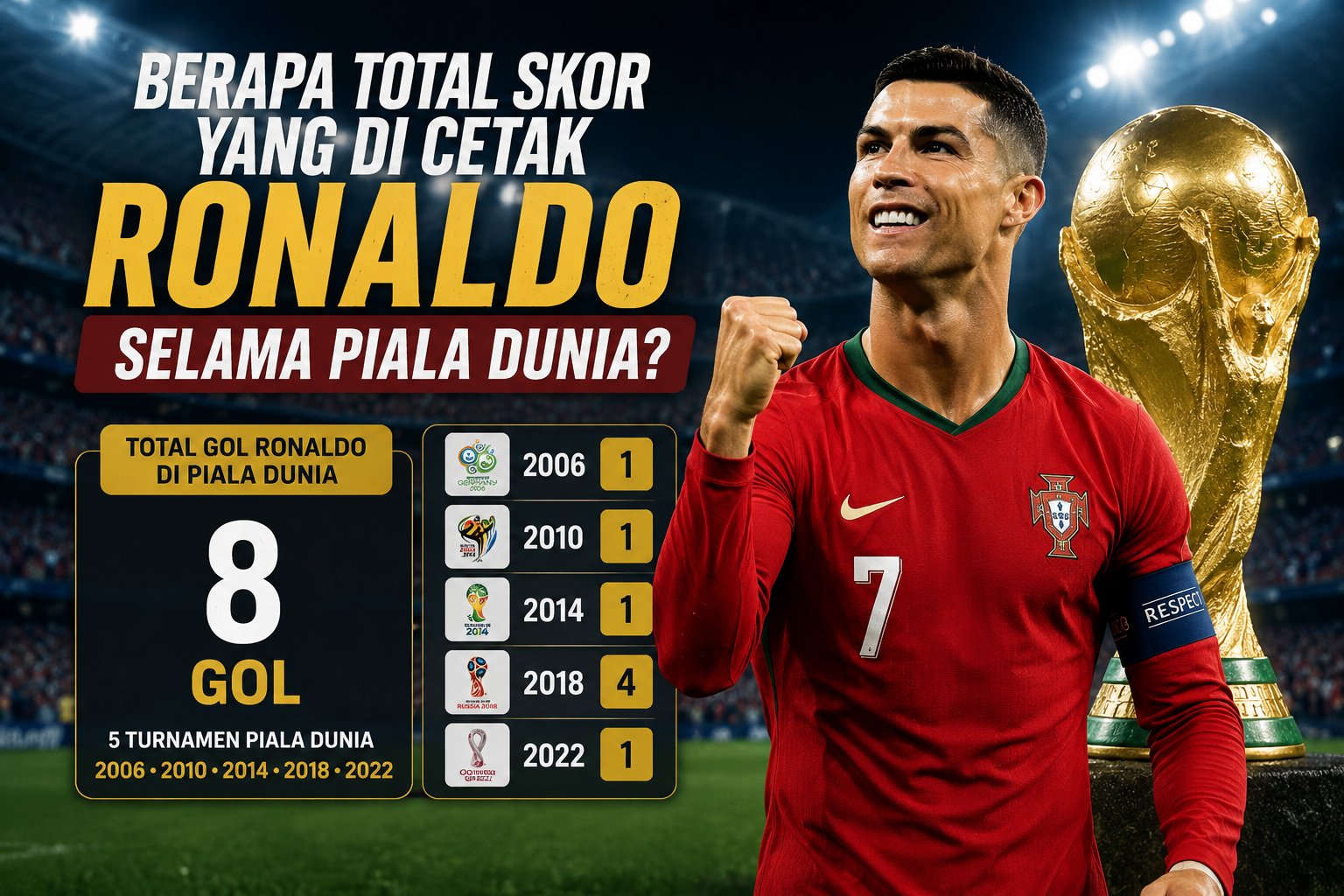 Total Gol Ronaldo Piala Dunia