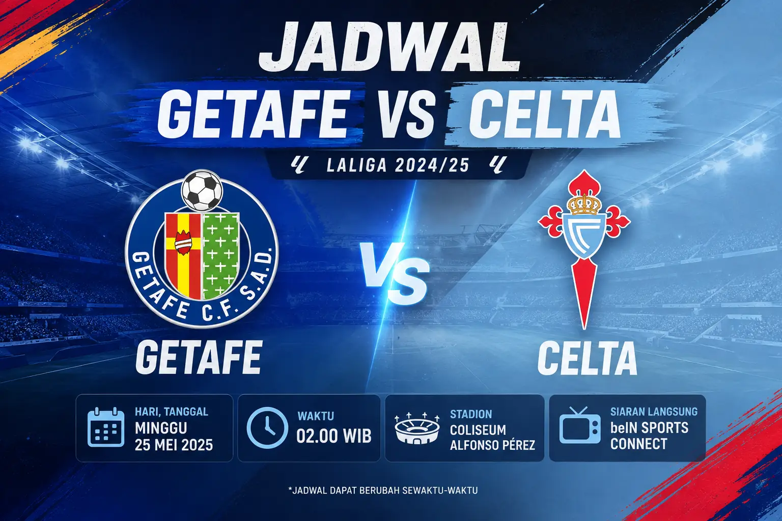Jadwal Getafe vs Celta
