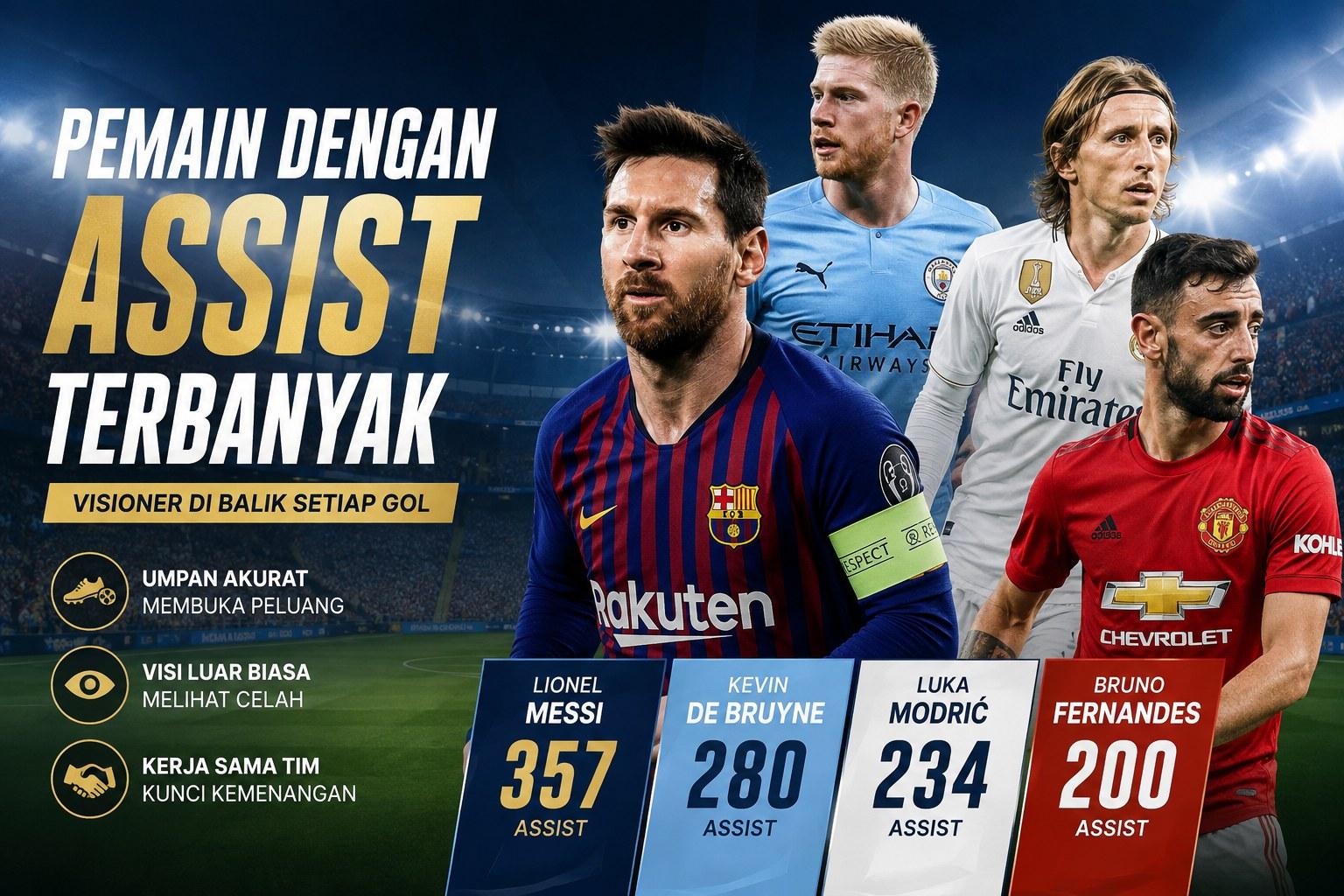 Pemain Dengan Assist Terbanyak
