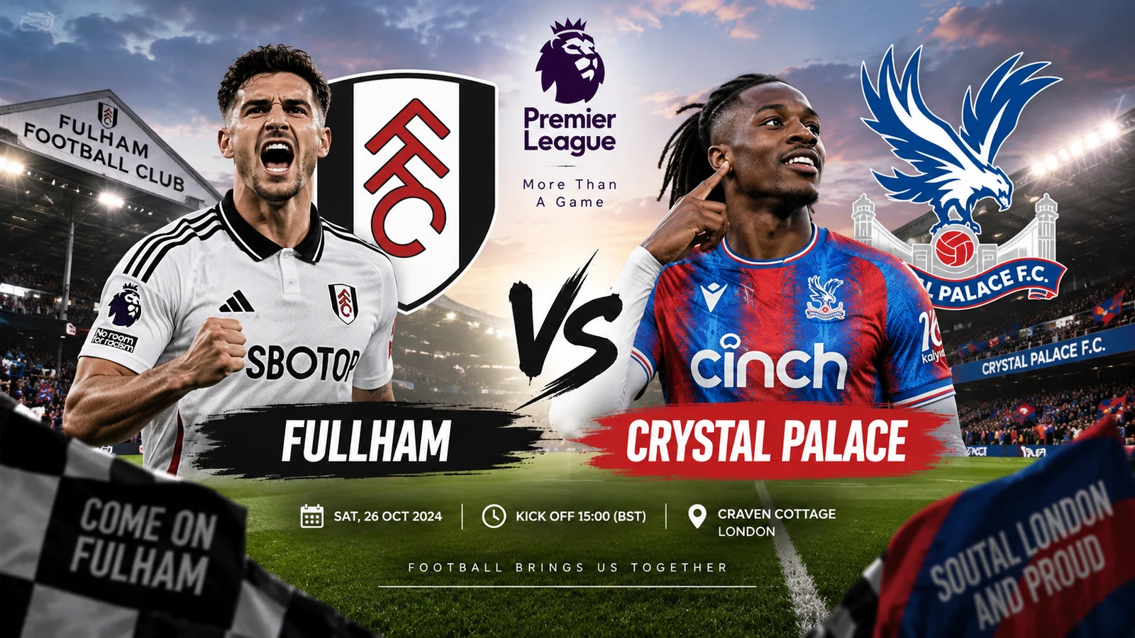 Pertandingan Fulham vs Crystal