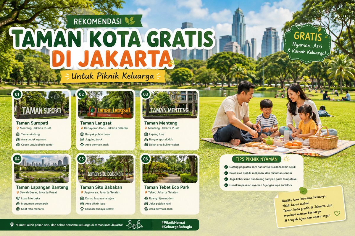 Taman Kota Gratis Di Jakarta
